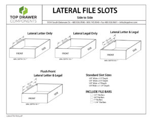 Lateral File Slots - Top Drawer Components